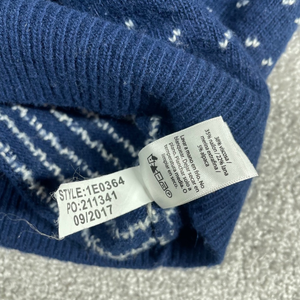 Vineyard Vines Sweater Mens Medium Marlin Fair Isle Birds Eye Wool Alpaca Zip - Picture 5 of 13